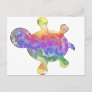 Rainbow Turtle Postcard