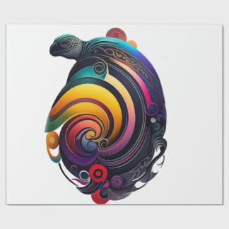 Rainbow Turtle Wrapping Paper