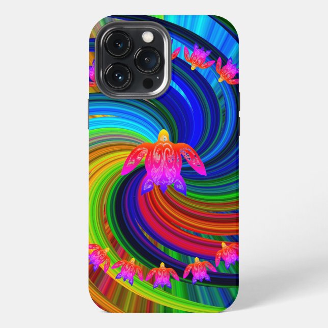 Rainbow Turtles iPhone Case (Back)