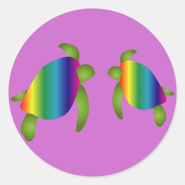 Rainbow Turtles Sticker (Front)