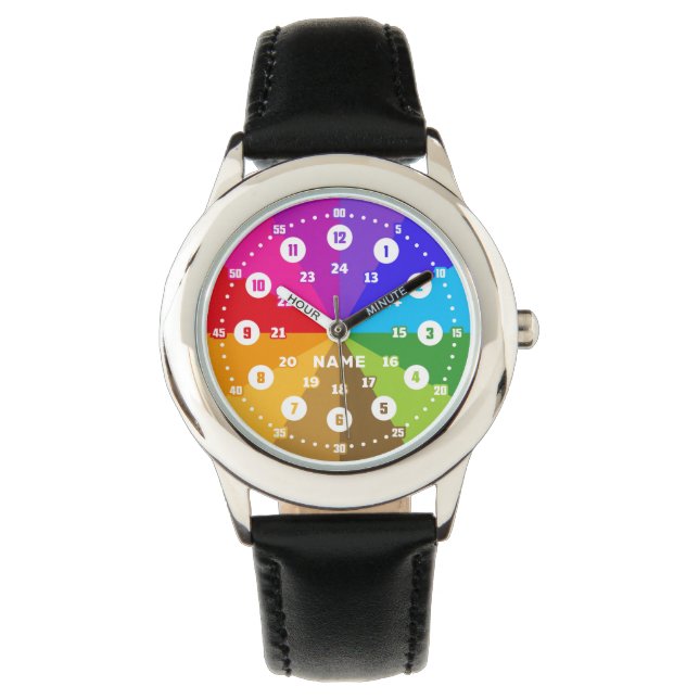 Rainbow Tutor Clock 12 hours display LU-RB24i-M60 Watch (Front)