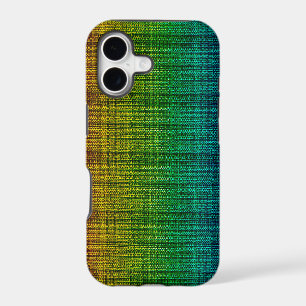 Rainbow Tweed Fabric Look Patterned