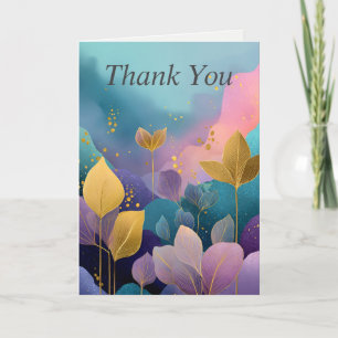 Rainbow Twilight Garden Thank You Card