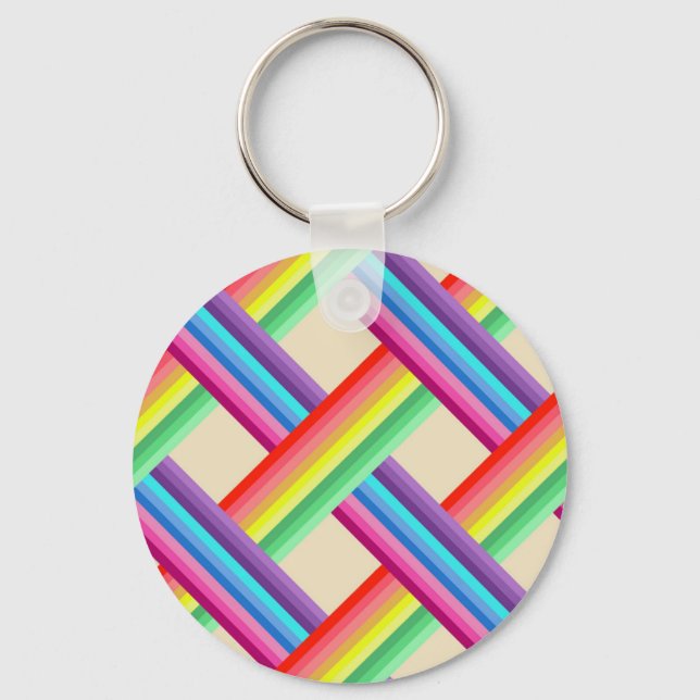 Rainbow Twist Key Ring (Front)