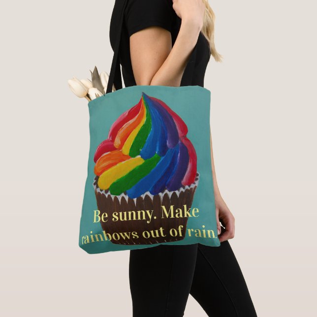 Rainbow Twist Sunny Tote Bag (Close Up)