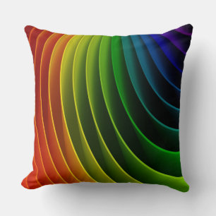 Rainbow Twist Throw Pillow