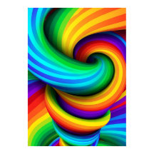 Rainbow Twisted Tornado Vortex - Optical Illusion