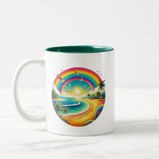 Rainbow  Two-Tone coffee mug