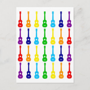 Rainbow Ukes Postcard