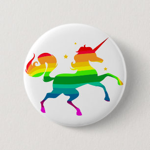 Rainbow Unicorn 6 Cm Round Badge