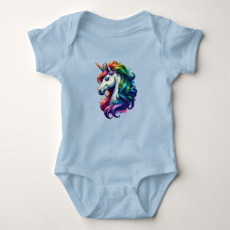 Rainbow Unicorn baby suite Baby Bodysuit