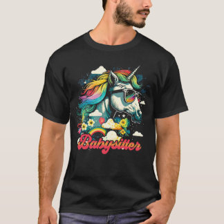 Rainbow Unicorn Babysitter T-Shirt