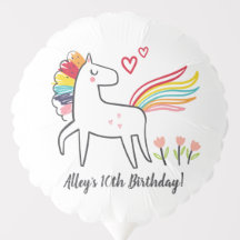 Rainbow Unicorn Birthday Custom Name