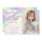 Rainbow Unicorn Birthday Invitation with Photo
