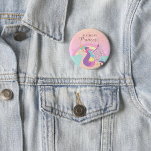 Rainbow Unicorn Birthday Princess Cute 6 Cm Round Badge