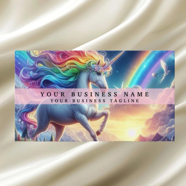 Rainbow Unicorn Business Card (Creator Uploaded)
