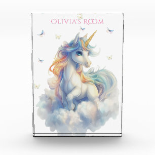 Rainbow Unicorn Butterflies Photo Block