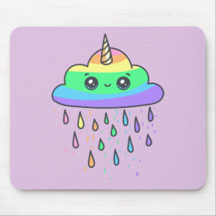 Rainbow Unicorn Cloud Mouse Pad