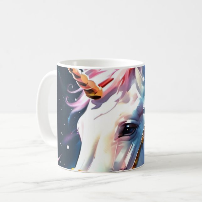 Rainbow Unicorn Coffee Mug (Front Left)