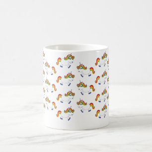 Rainbow unicorn coffee mug