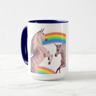 Rainbow Unicorn Couples Mug Customisable Names