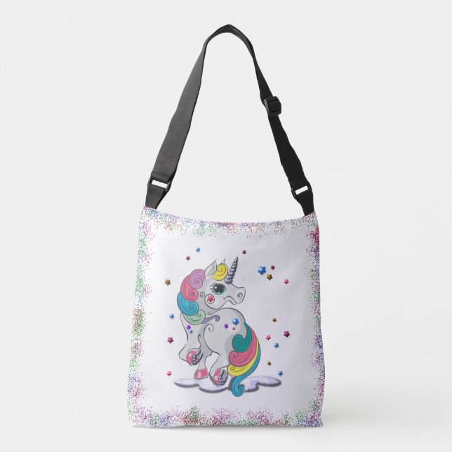 Rainbow Unicorn Crossbody Bag (Front)