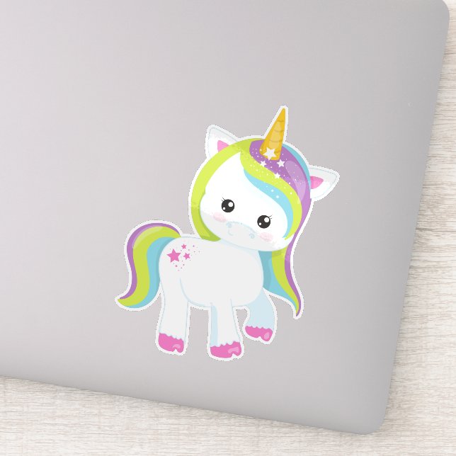Rainbow Unicorn, Cute Unicorn, Magic Unicorn, Star (Detail)