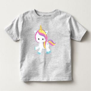 Rainbow Unicorn, Cute Unicorn, Star, Magic Unicorn Toddler T-Shirt