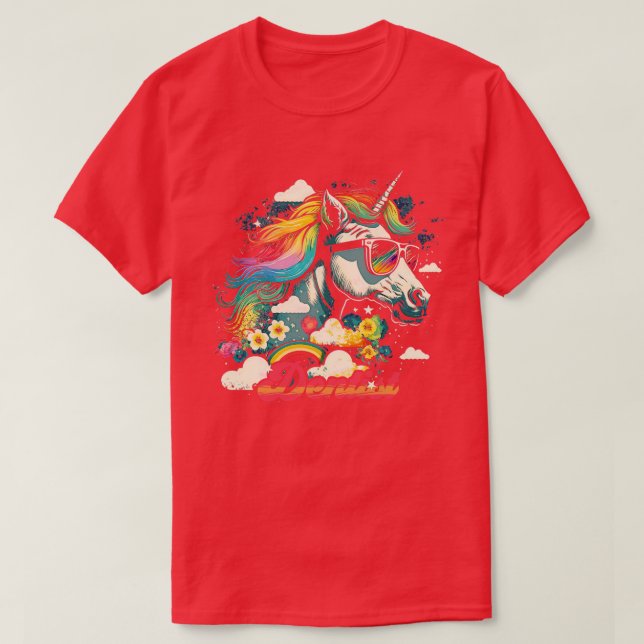 Rainbow Unicorn Dentist T-Shirt (Design Front)