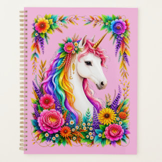 Rainbow Unicorn Fantasy Magical Notebook Planner
