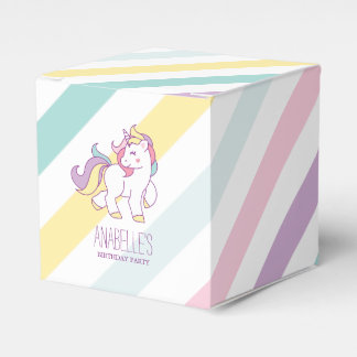 Rainbow Unicorn Girls Birthday Party Favour Box