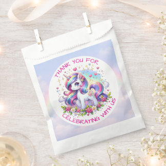 Rainbow Unicorn Girl's Birthday Party Personalized Favour Bag