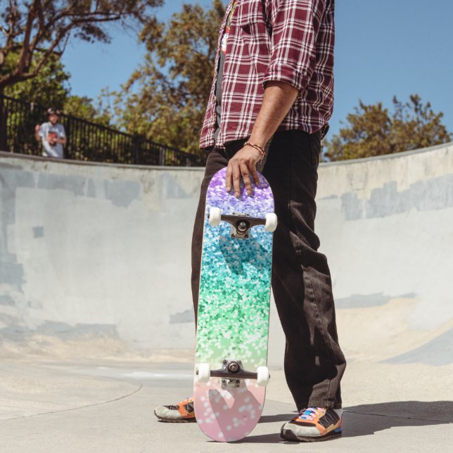 Rainbow Unicorn Glitter 4 Skateboard (Outdoor 2)
