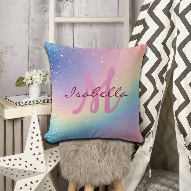 Rainbow Unicorn Glitter Cushion (Creator Uploaded)