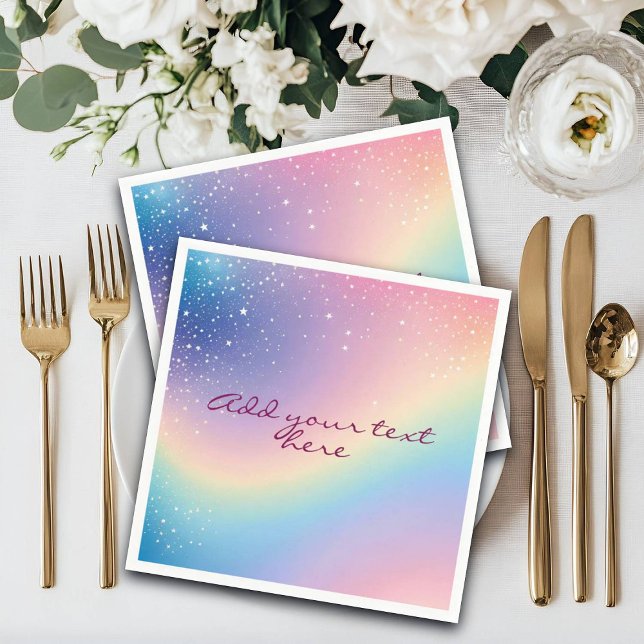 Rainbow Unicorn Glitter Napkin (Creator Uploaded)