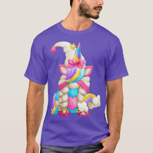 Rainbow Unicorn Gnome Mum For Women Cute Mamacorn T-Shirt