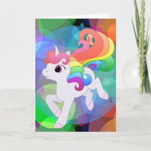 Rainbow Unicorn Greeting Card