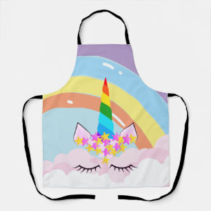 Rainbow Unicorn in the Sky Toddler Apron