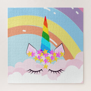 Rainbow Unicorn in the Sky Toddler Jigsaw Puzzle