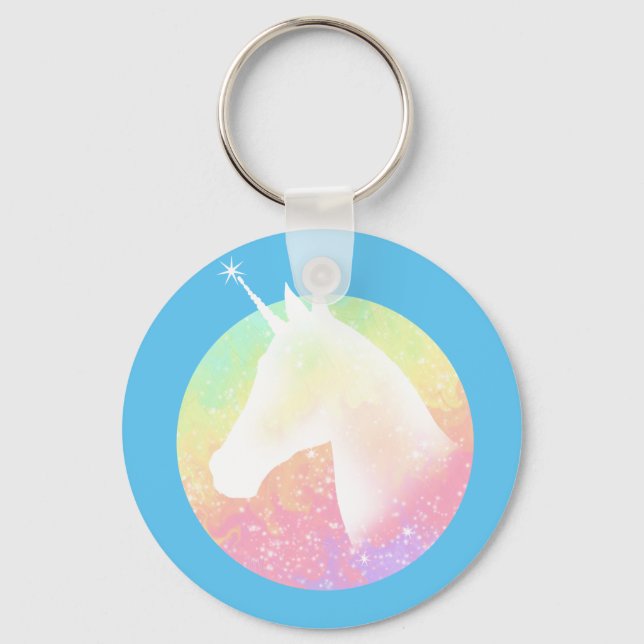 Rainbow Unicorn Key Ring (Front)
