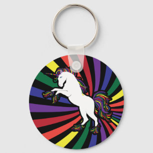 Rainbow Unicorn Key Ring