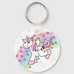 Rainbow Unicorn Key Ring