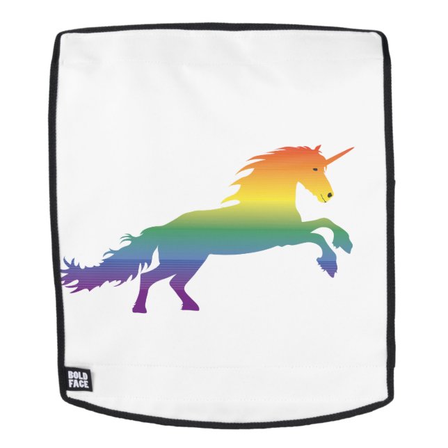 Rainbow Unicorn lgbt Backpack (Removable Face)