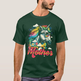 Rainbow Unicorn Mother T-Shirt