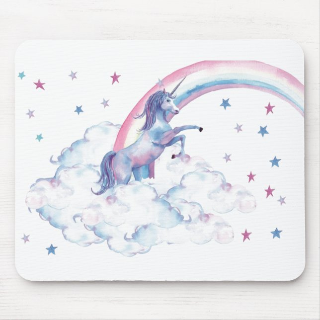 Rainbow Unicorn Mouse Pad (Front)