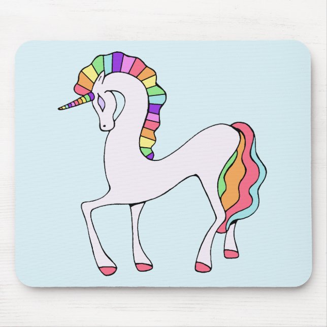 Rainbow Unicorn Mousepad (Front)
