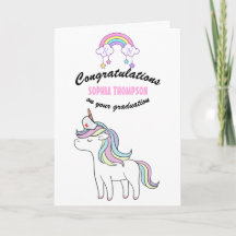 Rainbow Unicorn Nurse Graduation Congratulations