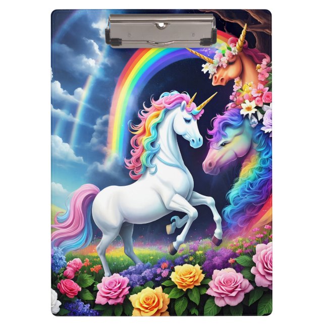 Rainbow Unicorn One Clipboard (Front)