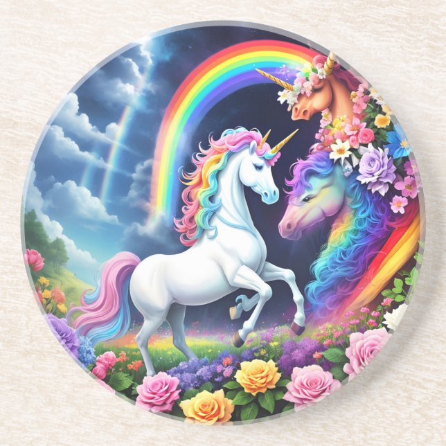 Rainbow Unicorn One Coaster (Front)