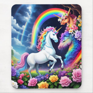 Rainbow Unicorn One Mouse Pad